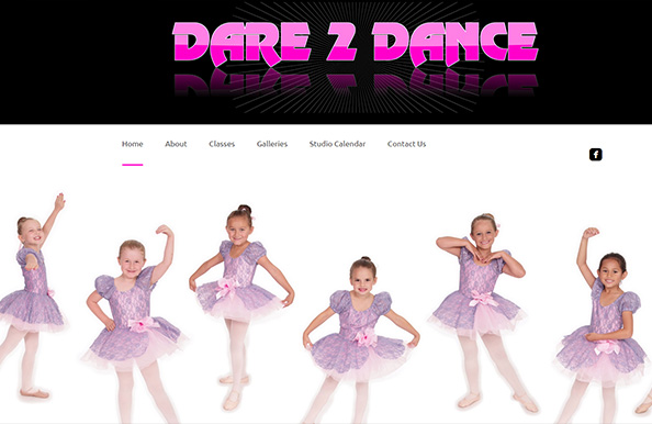 Archived website design for Dare2Dance