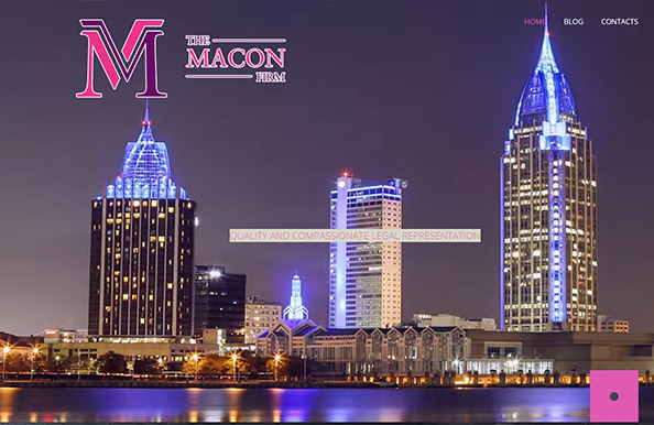 Archived website design for Rachel Macon, Attorney